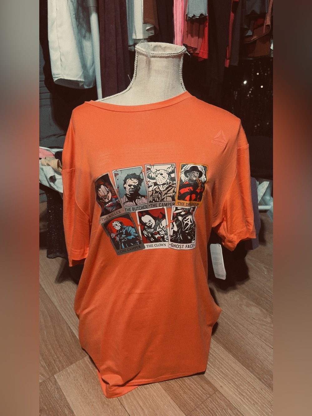 Reebok Orange Short Sleeve Horror Graphic Tee